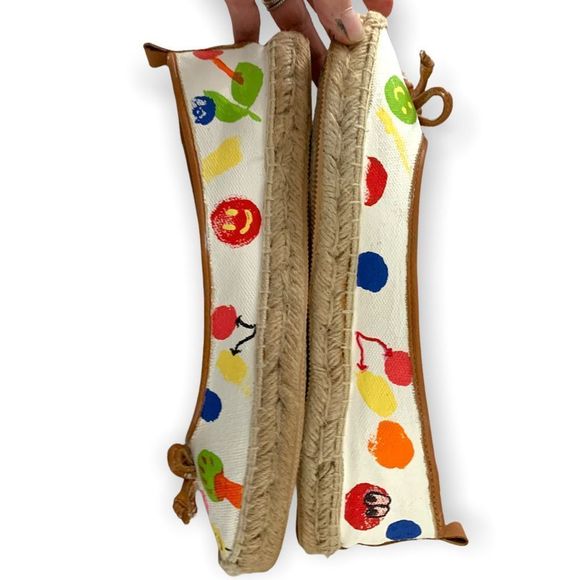 Hand Painted White Espadrilles 9 - Picture 3 of 7